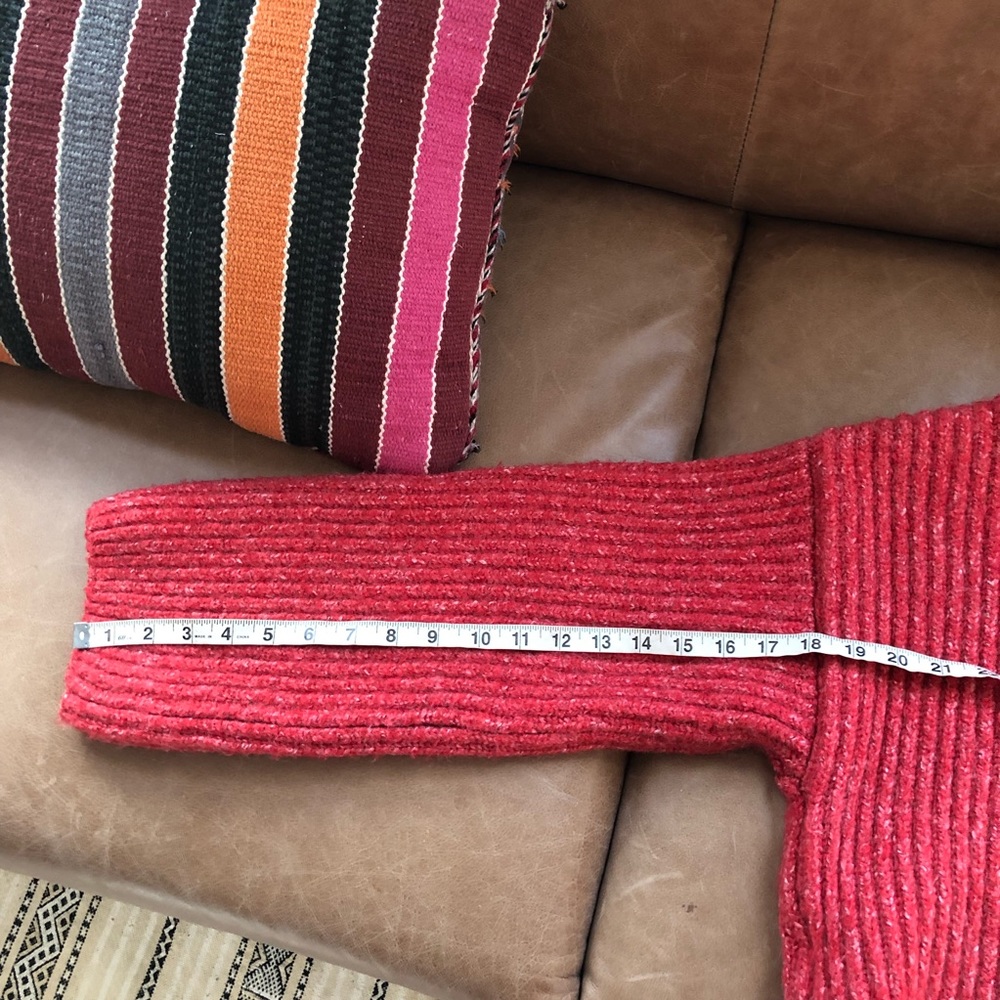 Goddess cropped ribbed turtleneck sweater cozy knit bohemian layer fall winter - Picture 6 of 8